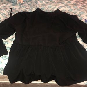 Brand new black ruffle top